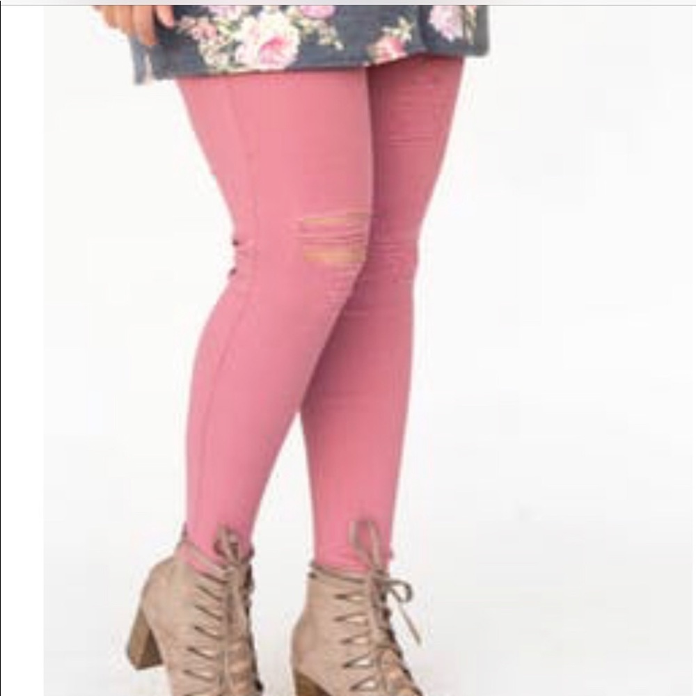 Agnes & Dora distressed jeggings